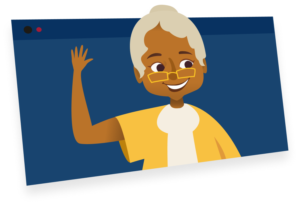 Granny waving